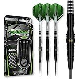 Winmau Sniper Black - 26g Steel Tip Darts - 90% Tungsten - Prism Technology