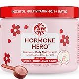 Peach Perfect Inositol Powder Multivitamin, Pink Lemonade Flavor – 4g Myo & D-Chiro Inositol, DIM, Zinc, Magnesium Glycinate, Vitamin D3 – Supports Women’s Health, Cycle, Energy, 30 SVG