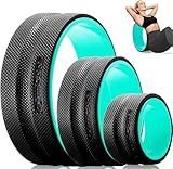 Back Roller Wheel for Back Pain – 3-Pack Yoga Wheel Set for Deep Tissue Massage, Stretching & Posture Support – EVA Foam Back Stretcher – Supports Up to 500lbs