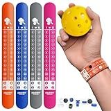 UBARONY Pickleball ScoreKeeper Wristband, 4 Portable Pickleball Scoreboard Counter Scorekeeping Tracker for Sports Games Indoor & Outdoor Yard, Cornhole, Ping Pong