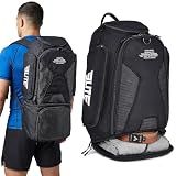 Elite Sports Jiu Jitsu BJJ Jaco Expandable Gym Duffel Backpack Bag for MMA, BJJ, Jiu Jitsu, Boxing Gear, Duffel Athletic Bag (Black), Black, regular, Durable