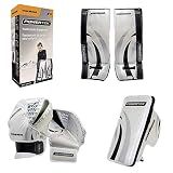 PowerTek Barikad V2.0 Youth Ice Hockey Goalie Pad Set - 20" Leg Pads, Glove, Blocker