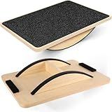 Balance Board for Adults-Anti-Slip Wobble Board for Physical Therapy, Office Balance Beam, Core Strength Trainer-Wooden Rocker Board