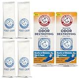 Arm & Hammer In-Shoe Odor Control Pouches, Moisture Absorbing, 4 Count