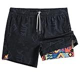 maamgic Mens 5" Gym Running Shorts for Men 2 in 1 Quick Dry Workout Athletic Shorts Totem Gray Medium