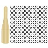 LeFeng 100 Pcs Dart Shaft O-Rings, Non-Slip Dart Shaft Rubber O Rings for Metal Shafts, Dart Accessories Kit(Black)