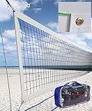 Professional Volleyball Net Outdoor Heavy Duty with Aircraft Steel Cable 32X3Ft Villeyball Official Size Best Voleybol Vollyball Net Heavy Duty Volley Ball Net Volleyball Nets Volleyball Ball Net Only