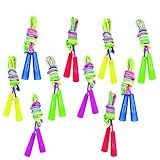 10 pcs Rainbow Jump Rope Set Durable Nylon Skipping Ropes,Safty Vibrant Jumping Ropes for Girls or Boys Physical Education Skipping Rope(7.2 Feet)