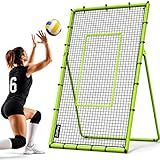 Volleyball Rebounder Net 7x4 ft Volleyball Rebounder with 5 Adjustable Rebound Angles Bounce Back Training Equipment for Volley Ball Practice