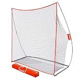 GoSports 7 ft x 7 ft Golf Practice Hitting Net - Personal Driving Range for Indoor or Outdoor Swing Practice