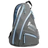 Franklin Sports Pickleball Sling Bag Backpack Holds 6 Paddles - Gray/Blue
