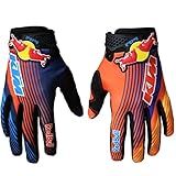 EXCEREY Non-Slip MTB Motorcycle Biking Cycling Gloves Full Finger Off-Road Racing Gloves for Men Women & Mountaineering (Blue, L)