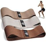 CFX Resistance Bands Set, Exercise Bands with Non-Slip Design for Hips & Glutes, 3 Levels Workout Bands for Women and Men, Booty Bands for Home Fitness, Yoga, Pilates (Brown)