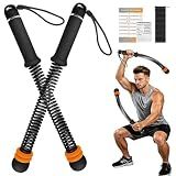 Weighted Cordless Battle Ropes – Adjustable Resistance Ropeless Battle Ropes for Home Gym with Non-Slip Handle, Portable Low-Noise Fitness Equipment for HIIT & Low-Impact Cardio Workouts – Black