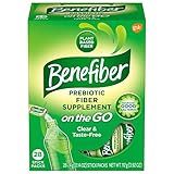 Benefiber On The Go Prebiotic Fiber Supplement Powder for Digestive Health, Daily Fiber, Unflavored - 28 Sticks (3.92 Ounces)