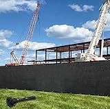 SHADESPEARE 8' x 50' Black Fence Privacy Screen,with Bindings & Grommets,Heavy Duty for Gardens,Backyard,Patio,Tennis Court,Pool,Construction Project, We Make Custom Sizes