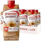 Premier Protein +Energy 30g High Protein Shake , Café Latte, 12 Pack