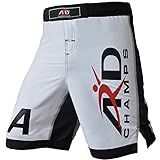 ARD CHAMPS® Xtreme MMA Shorts UFC Cage Fight Boxing White (Medium)