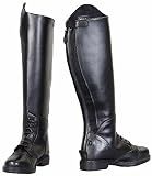 TuffRider Children's Starter Back Zip Field Boots in Synthetic Leather, Black, 4 Regular Wide
