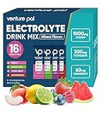 Venture Pal High Sodium Sugar-Free Electrolyte Powder Packets - Hydration Packets with Sodium, Potassium & Magnesium | Zero Calories | Vegan, Keto, and Paleo Friendly | 16 Sticks