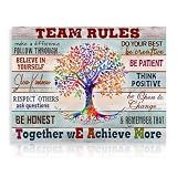 Dazzlewall Team Rules Motivational Office Poster, 12x16 in Unframed