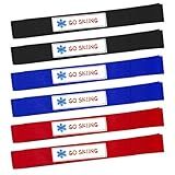 Vecacosic Ski Brake Retainer Strap, 18.9" Adjustable Nylon Binding Brake Retainer Bands, Durable & Reusable Snowboard Brake Retainers for Skis Waxing and Tuning, Easier to Put in Place (Mixed Colors)