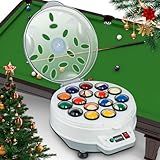 HEIOOM Pool Ball Cleaner Pool Ball Polishing Cleaning Machine Billiard Ball Cleaner Electronic Pool Balls Polishing with Washing Liquid for 16 Billiard 110V 180V