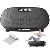 MERACH Vibration Plate Exercise Machine, Whole Body Workout Equipment for Women, Bluetooth and Silicone Pedal, Vibration Plate with Auto Mode, Vibrate Fitness Platform for Home (Black)