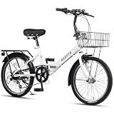 AVASTA Quartet Folding Bike, 20 Inch, 7-Speed, Dual Brakes, White