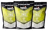 Lancer Tactical 0.20g-0.30g Streamline Competition Grade Tracer Airsoft BBS (Color: Green) X3 (0.25g 4000 Rd)