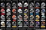 NFL League - Helmets 24 Wall Poster, 34L" x 22.4W", Unframed Version