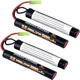 melasta 9.6V 1600mAh Nunchuck NiMH Battery 2-Pack for Airsoft Guns