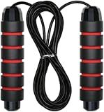 Red Jump Rope Adjustable for Workout, 9.8 feet Fitness Jump Rope for Men Women and Kids, Speed Jumping Rope for Exercise Ideal for Aerobic Exercise Jump Ropes