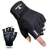 ATERCEL Workout Gloves for Men and Women, Exercise Gloves for Weight Lifting, Cycling, Gym, Training, Breathable and Snug fit (Black, S)