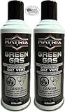 3Skull Matrix Green Gas for Airsoft BB Pistol Hand Gun Rifle, Clear - Pack of 2