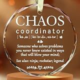 BSQUIELE Chaos Coordinator Ornament - Gifts for Coworker - Thank You Gifts for Women, Boss, Coworker, Teacher, Mom, Office Appreciation Gift - Christmas Decorations - Ceramic Ornament