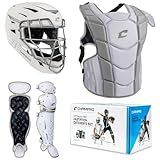 CHAMPRO Optimus Pro Fastpitch Catcher's Kit, Ages 9-12, White