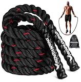 Jump Rope, 3LB Weighted Jump Rope for Fitness, 9.8ft Heavy Jumping Ropes for Exercise, Adult Workout Rope for Men & Women Improve Strength, Skipping Rope for Gym Training, Home Workout