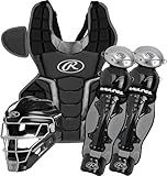Rawlings | RENEGADE 2.0 Catcher's Set | Baseball | NOCSAE Certified | Intermediate Ages 12-15 | Black/Silver