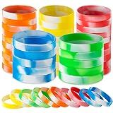 IDREAMBAND Rubber Bracelet Wristbands | 100 Silicone Bracelets for Women, Men & Teens | Rubber Wristbands in 5 Swirl Colors | Lightweight Bands for Everyday Use and Gifting Purposes | 202mm
