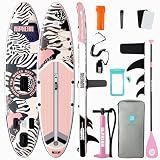 Niphean Inflatable Stand Up Paddle Board with SUP Accessories,Dusty Pink