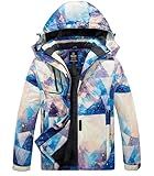 wantdo Women's Ski Snowboarding Jacket Waterproof Warm Winter Windproof Coat Mountain Flora M