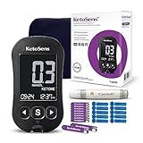 KetoSens Made in Korea Blood Ketone Monitoring Starter Kit: Ideal for Keto Diet with App. Includes 1 Meter, 10 Ketone Test Strips, 10 Lancets (30G), 1 Lancing Device & 1 Case
