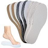 6 Pairs Unisex Breathable Shoe Insoles Inserts Double Layer Latex Foam Perforated Insole Cushioning Walking Comfort Replaceable Insoles for Men 5-11 Woman 2-8(Black, White, Brown)