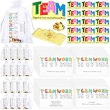 Landical 24 Pcs Employee Appreciation Gifts Bulk Gold Team Lapel Pin Employee Thank You Pins Teamwork Cards for Coworkers Recognition Teachers Nurse Teammate Gift