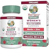 MARYRUTH'S Multivitamin Gummies for Women Ages 14+ | Immune Support | Hair & Skin Health | Reproductive Health | Vitamin A C D E B6 B12 Biotin Zinc Iodine | Organic | Vegan | Non-GMO | 60 Count