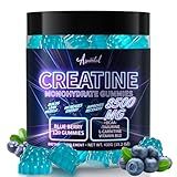 Asumtal Creatine Monohydrate Gummies Complex 8500 MG for Men & Women, Creatine Monohydrate Supplement for Muscle Growth, Strength & Energy Support, Pre Workout Gummies 120 Count Blueberry