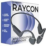 Raycon Bone Conduction Headphones - Open Ear Running Headphones & Bluetooth Earbuds, Sweat & Water-Resistant with Mic (Gray)