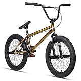 cubsala Syzygy 20 Inch Freestyle BMX Bike Bicycles for Ages Over 6 Years Old Teen Beginner and Adult Riders, Gold with Black Tires