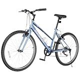 Max4out 26 inch 7-Speed Bike,Men's/Women's Cruiser Bike Commuter Bicycle Mountain Bike Hybrid Bicycle,V Brake,Metal Frame, Adult Bike (Blue)